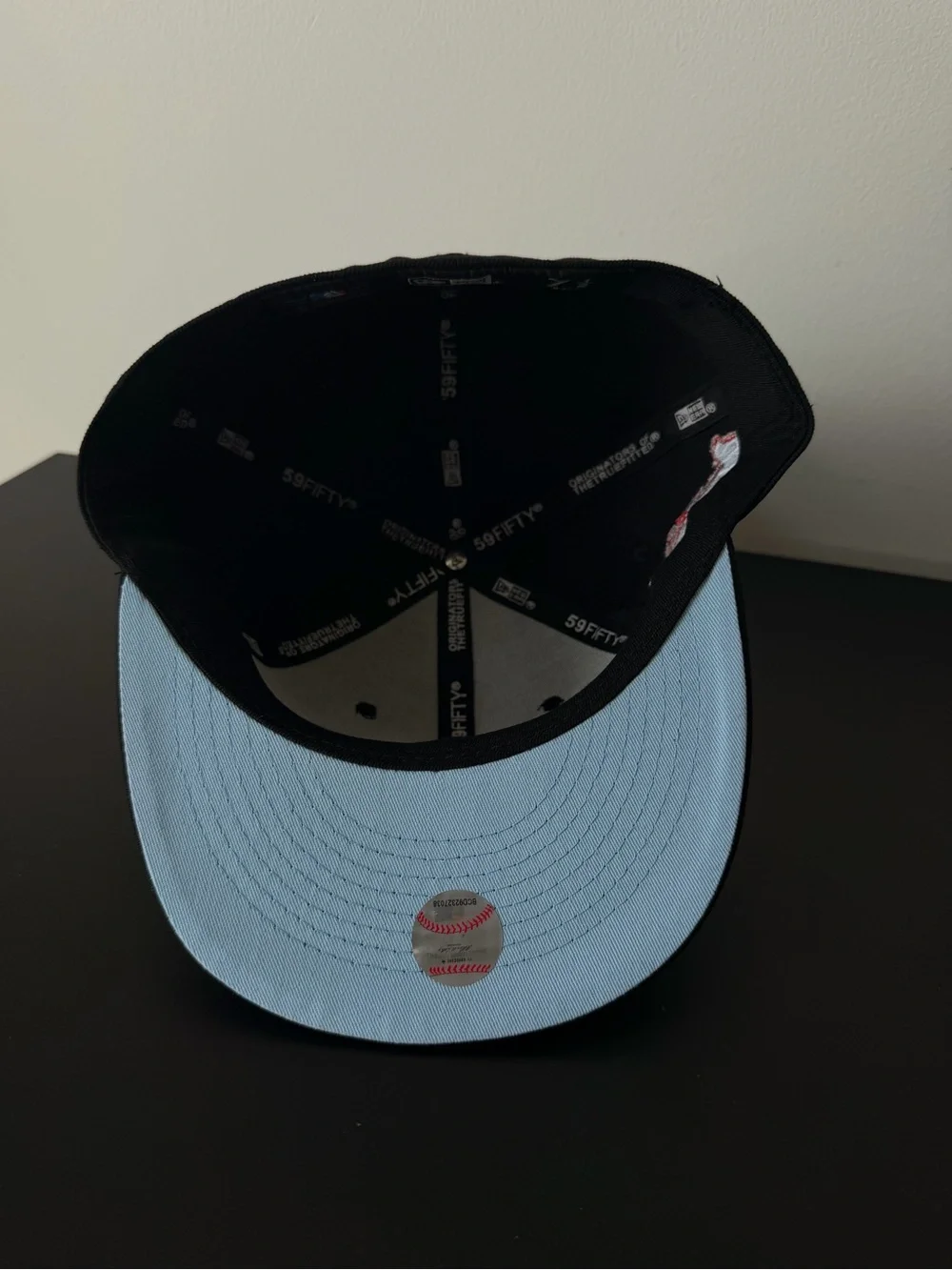 New Era Black Fitted Cap with White NY Flame Logo